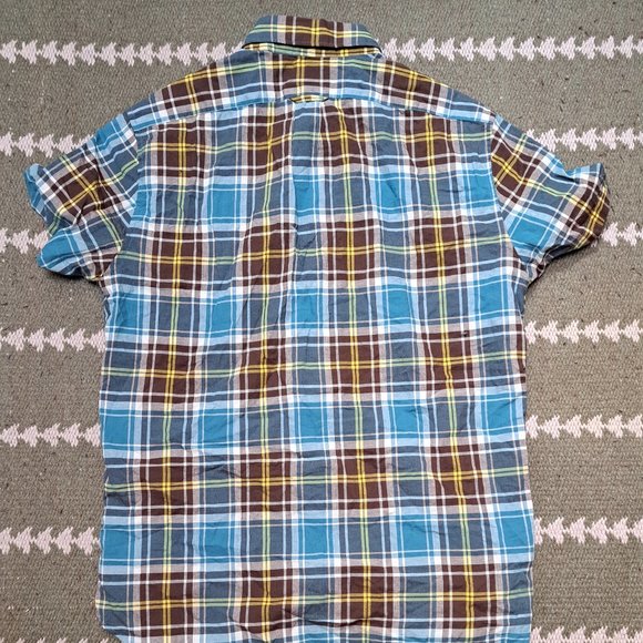 Men's J Crew Madras Short Sleeve Shirt - MED - Summerweight - Picture 4 of 4